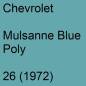 Preview: Chevrolet, Mulsanne Blue Poly, 26 (1972).